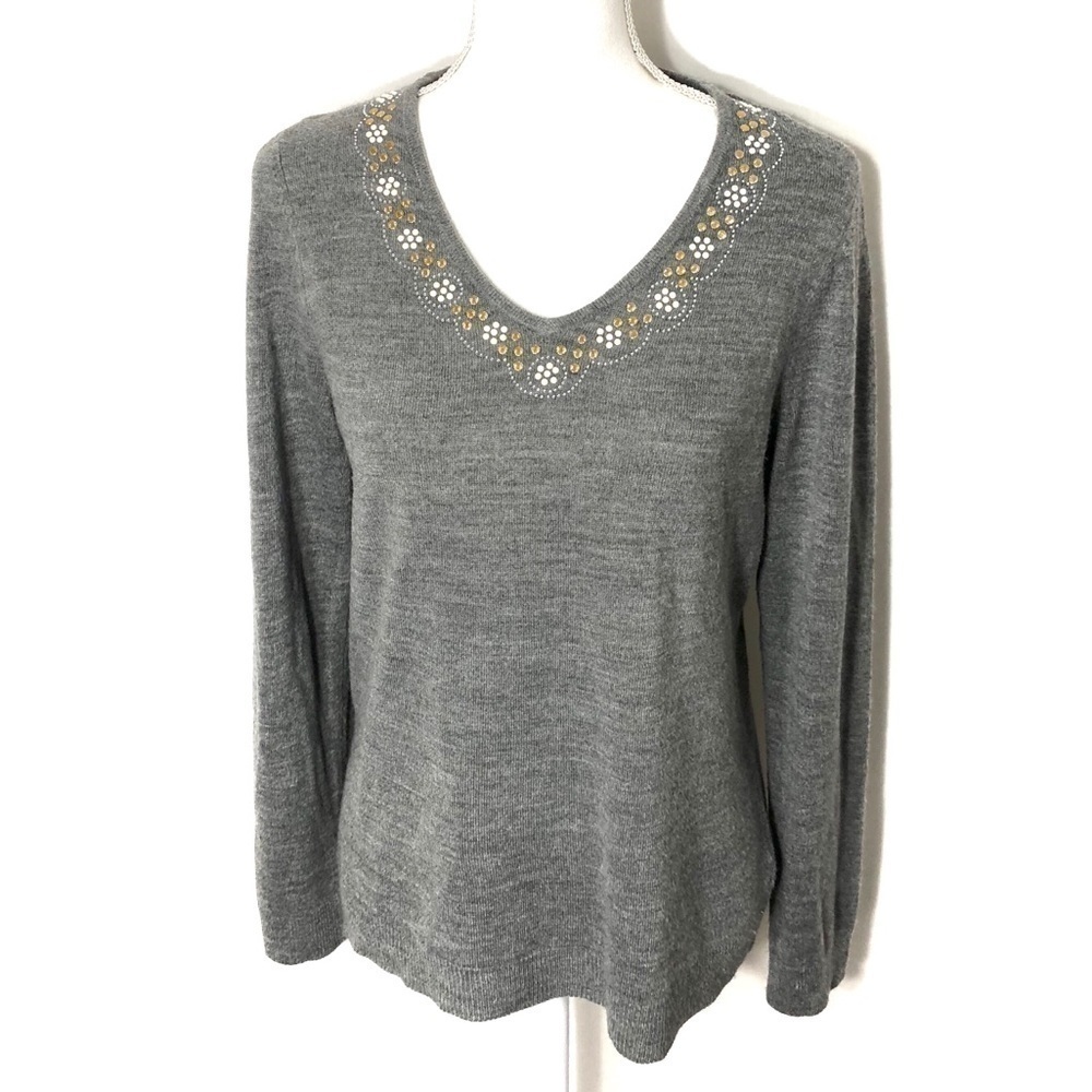 Debbie Morgan Appliqué Sweater Large Women’s